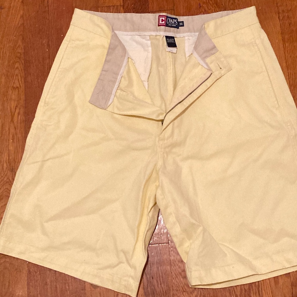 Yellow chap shorts